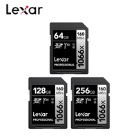 Lexar Professional SD Card 1066x 64GB 128GB 256GB High Speed V30 U3 UHS-I 1366x SD Memory Card For 4K UHD Camera