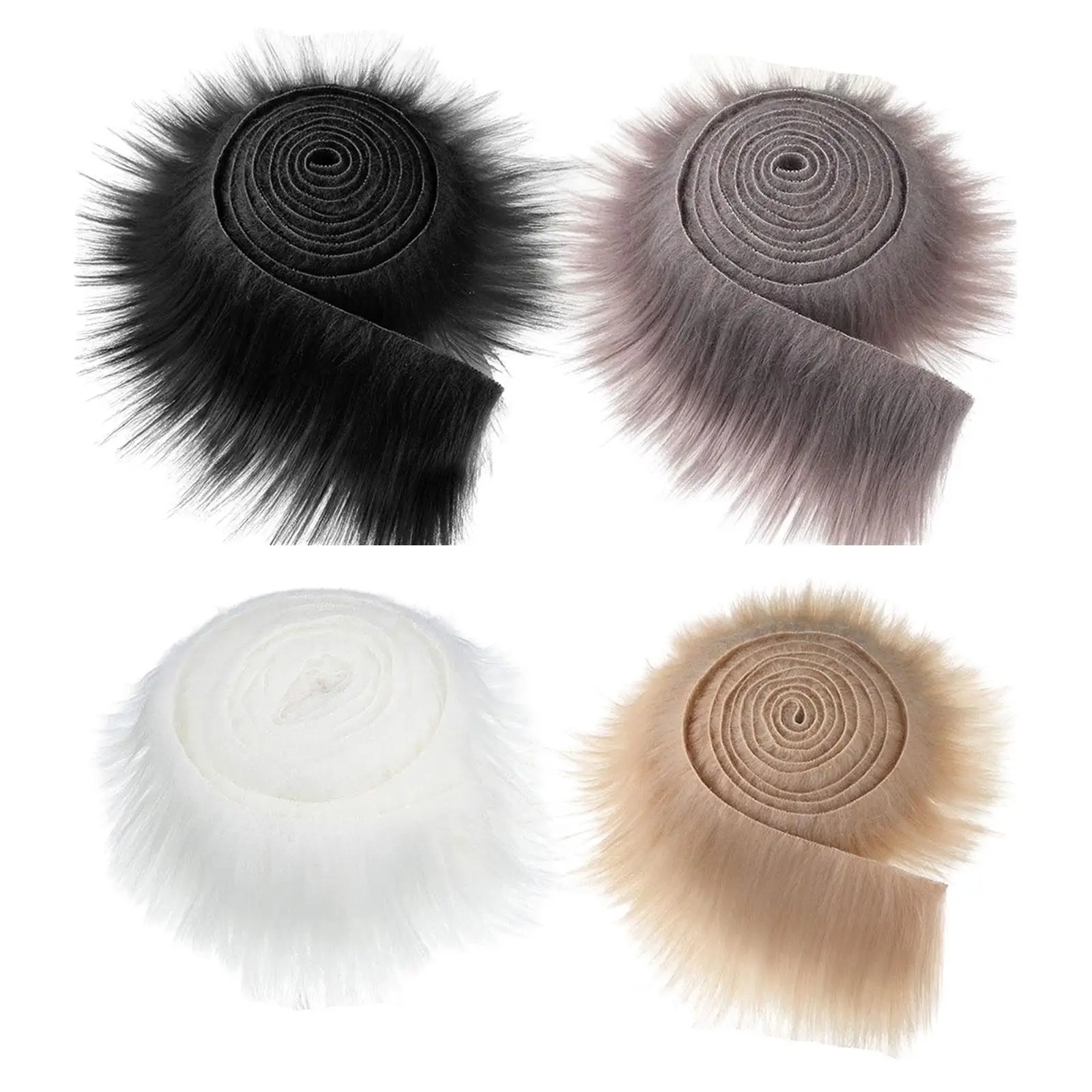 4Pcs Faux Fur Fuzzy Costume Toy DIY Supplies Crafting Shaggy Fur for Gnomes Beard Hair Cosplay Costume Clothing