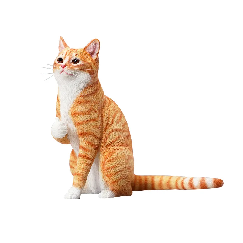 

Resin cat model creative cute animal tide play figure home car small ornament