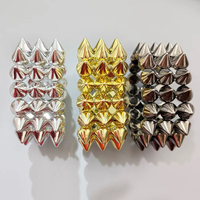 A Gothic Rivet Exaggerated Punk Bracelet With Bold And Exaggerated Design, Adjustable For Daily Party Wear, Rock Bracelet