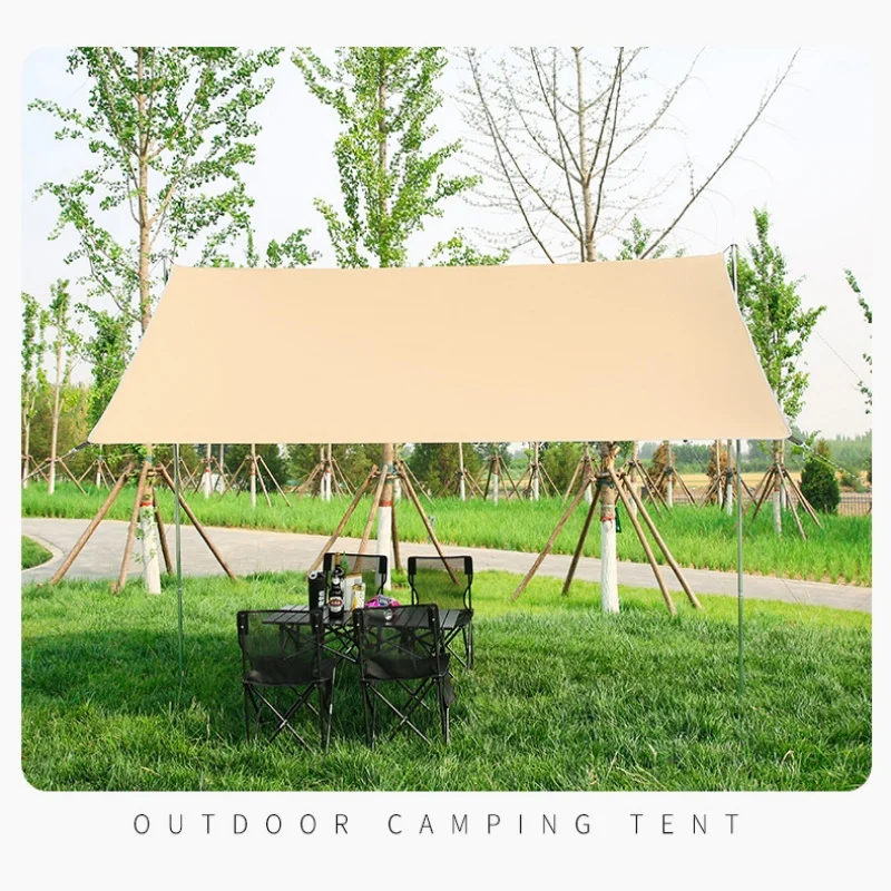 

Black rubber canopy outdoor tent portable sunshade butterfly camping tent waterproof Oxford cloth picnic sunshade canopy