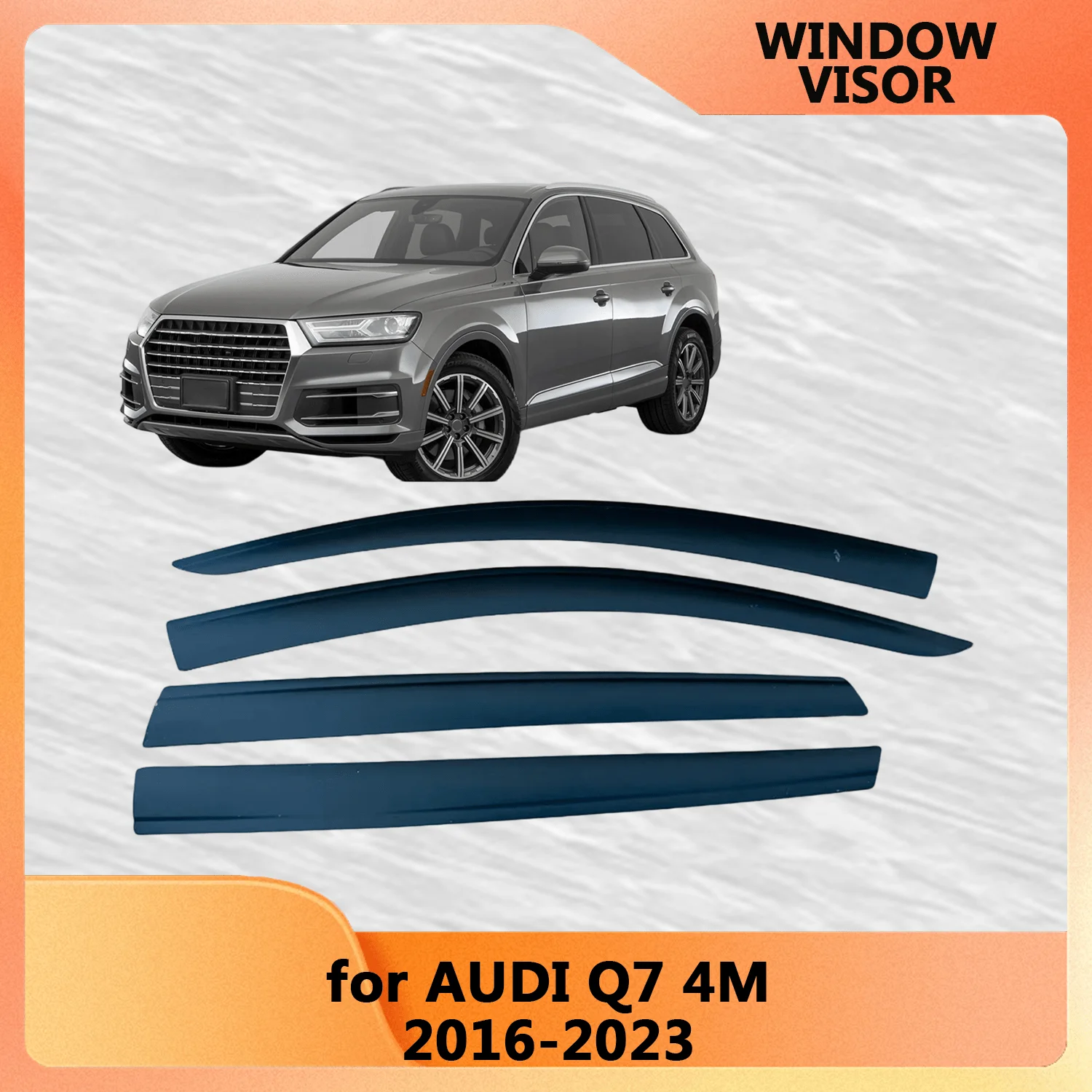 

Оконный козырек для Audi Q7 4M 2016 2017 2018 2019 2020 2021 2022 2023 Ветровые дефлекторы Дождевики Дверной козырек Вентиляционные шторы Вентиляционный козырек