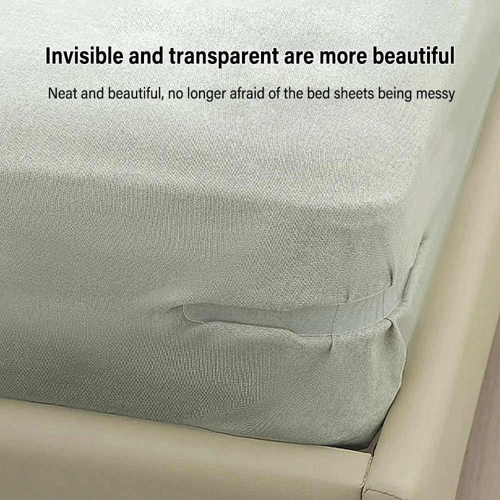 4 قطعة ملاءات السرير غير مرئية الزاوية المشدود كليب متعددة الوظائف غطاء سرير وغطاء السرير القابضون عدم الانزلاق غطاء لحاف مقاطع ثابتة