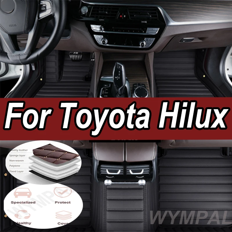 

Luxury Car Floor Mats For Toyota Hilux 2022 2021 2020 2019 2018 2017 2016 2015 2014-2009 Custom Carpets Cover full pads