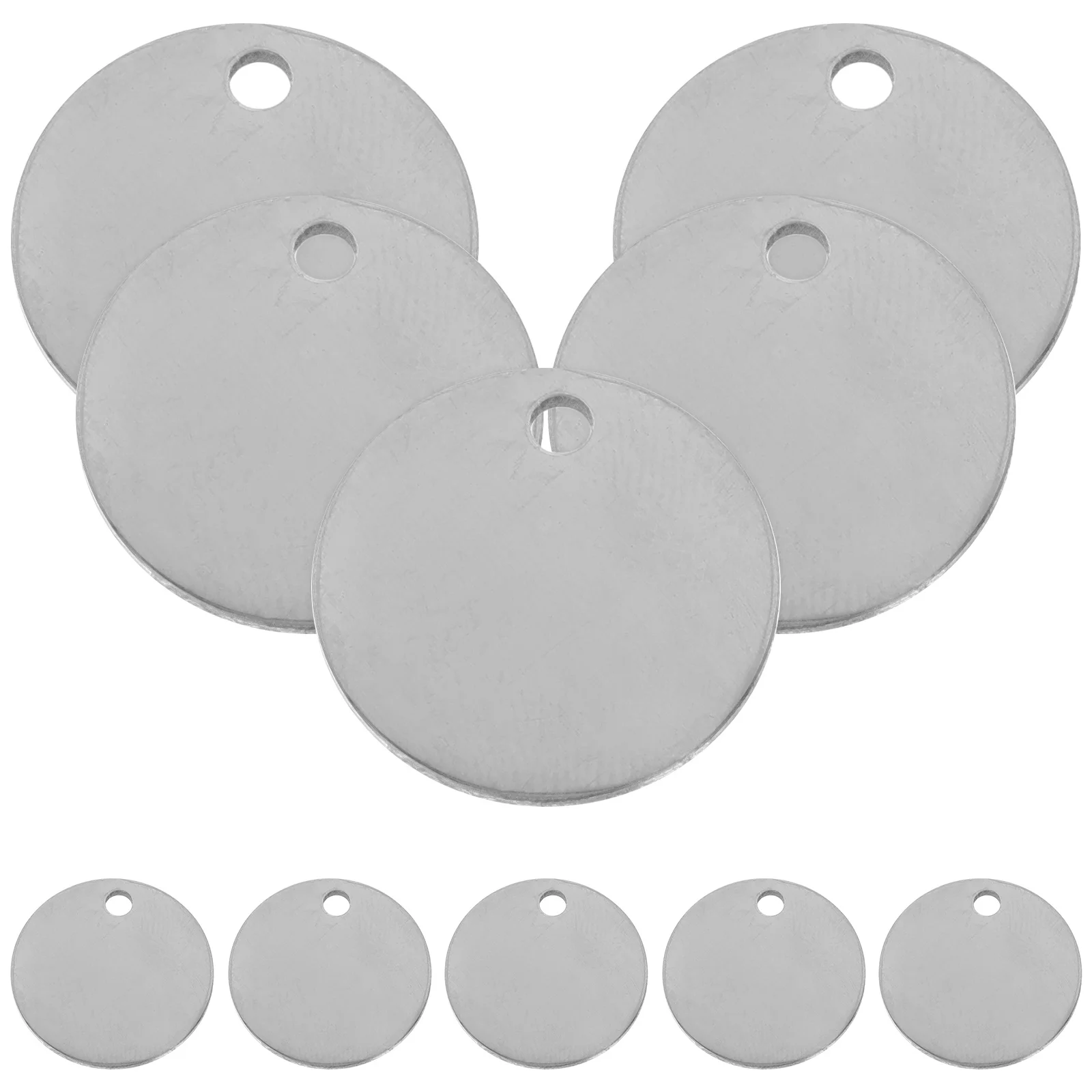 

10 Pcs Stainless Steel Dog Tag Blank Stamping Pendants Charm Engraving Blanks Metal Tags