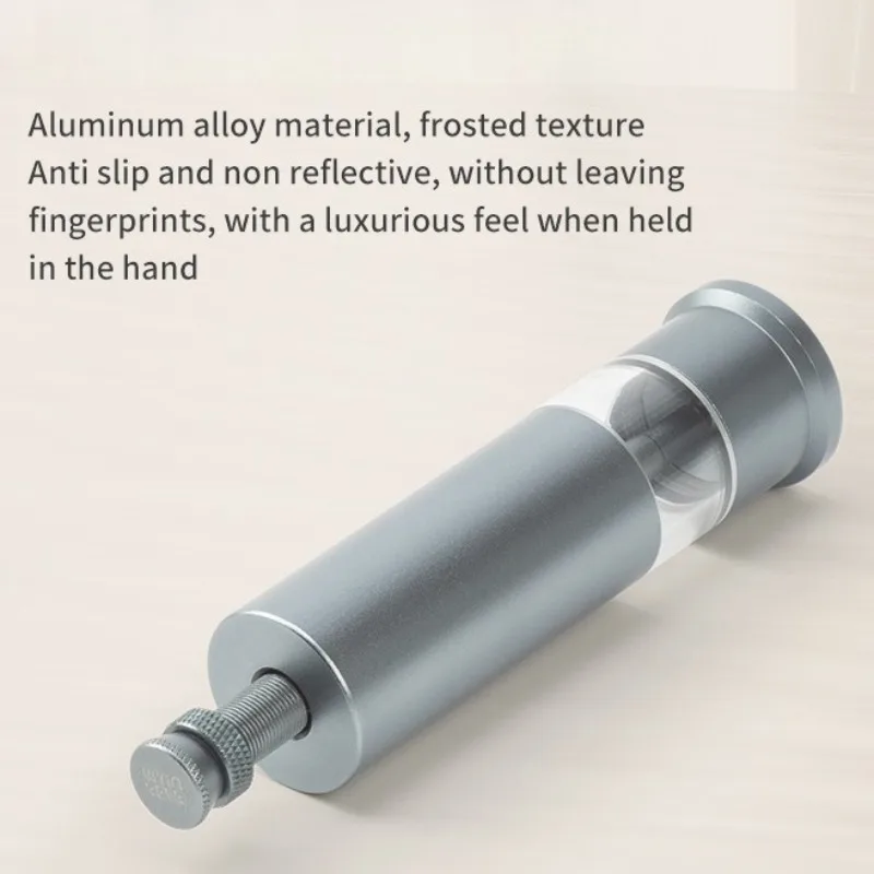 Aluminum Handheld Fish Feeder Adjustable Press Mini Visible Aquarium Feeding Tool for Fish Tank Food Dispensing