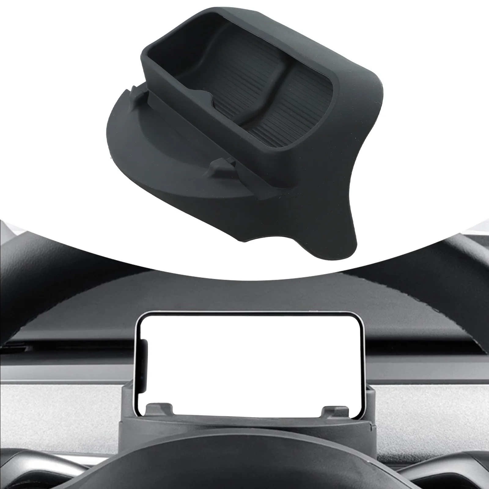 

Steering Wheel Mounted Storage Box with Phone and Sunglasses Holder for Tesla For Model Y and For Model 3 Car Accessories