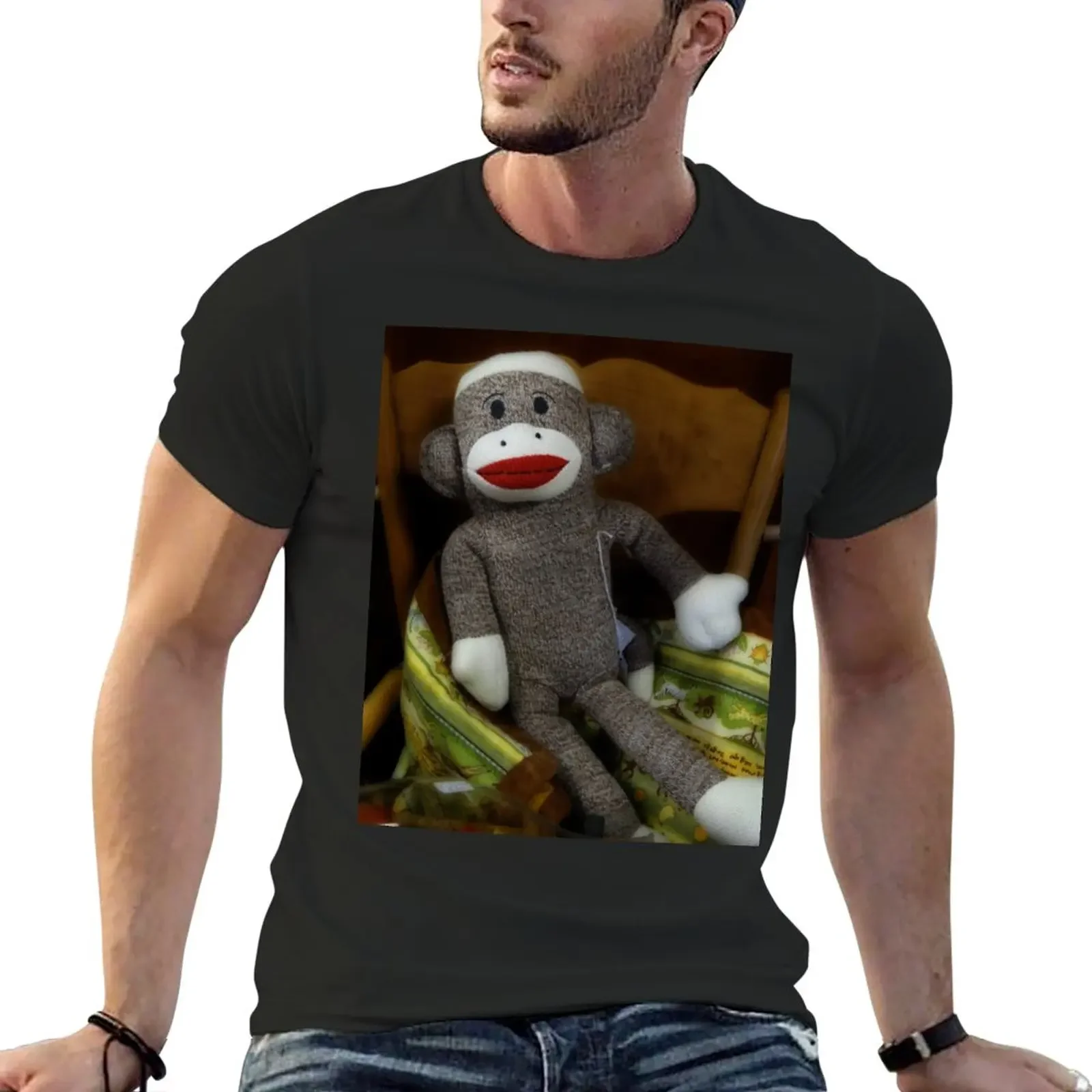 

Sock Monkey T-Shirt vintage funnys mens clothes