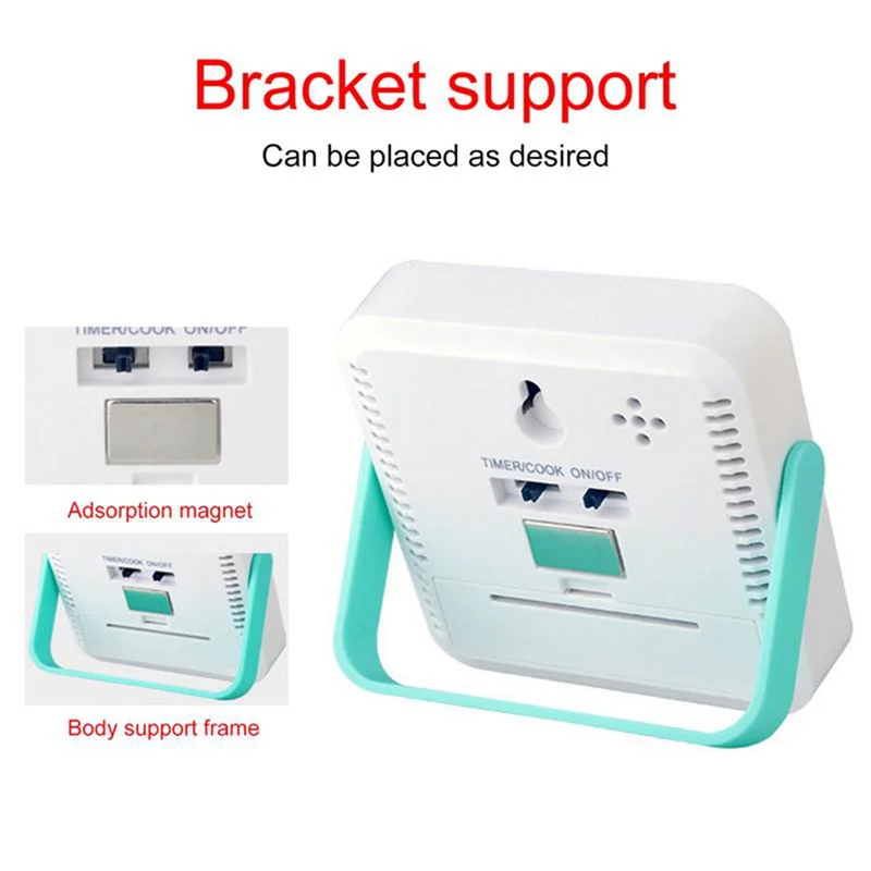 A42Z-Digital Food Thermometer Cooking Temperature Alarm Cooking Timer With LED Display Stainless Steel Probe