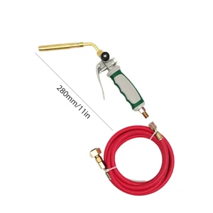 Pistola de aquecimento portátil, interruptor duplo, GLP, MAPP, queimador a gás liquefeito, chama espiral, mangueira de borracha de 1.6m para churrasco, estilo alemão 6 principais vendas mangueira incendio - №4