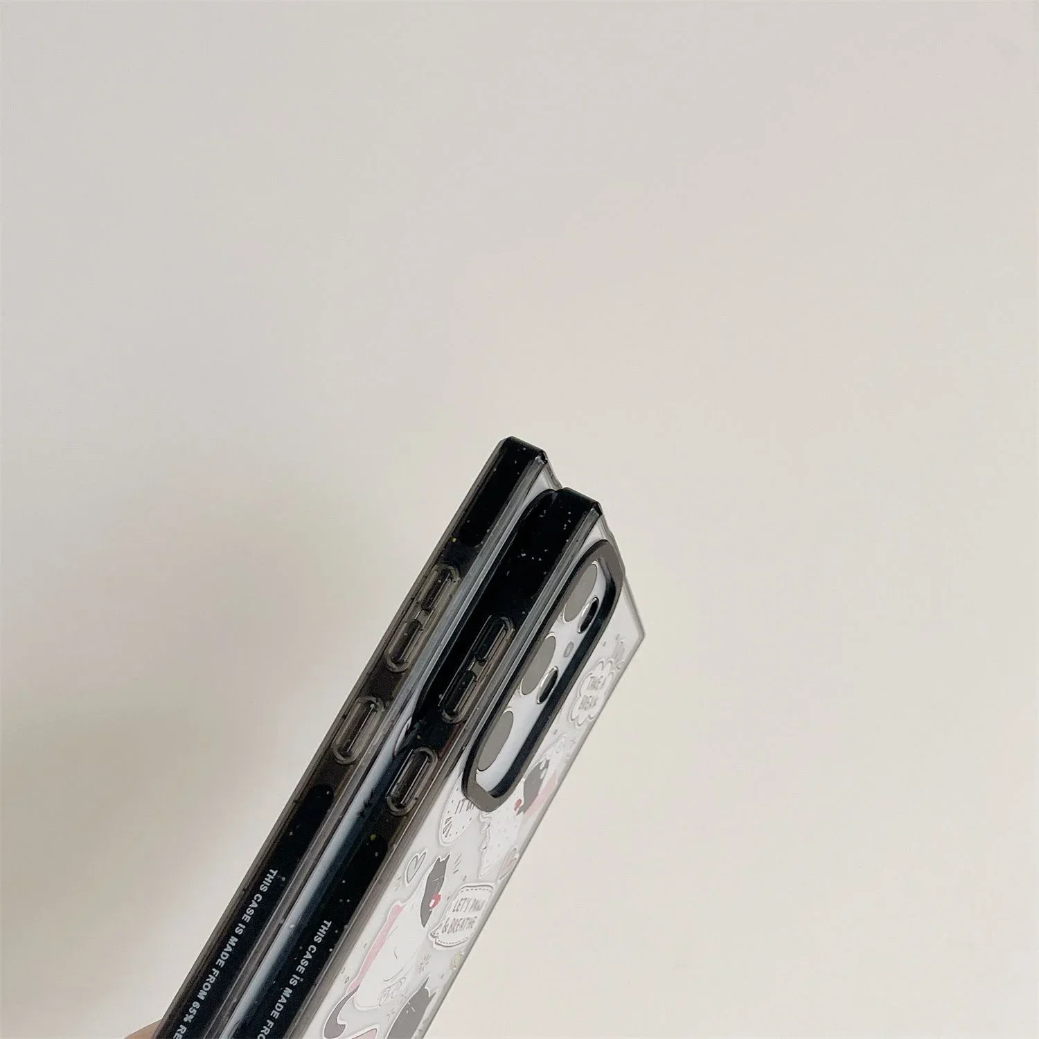 Black Cat Acrylic Black Border Case for Samsung Galaxy S22 S23 S24 Ultra S22+ S23+ S24 Plus Cover Protective Case