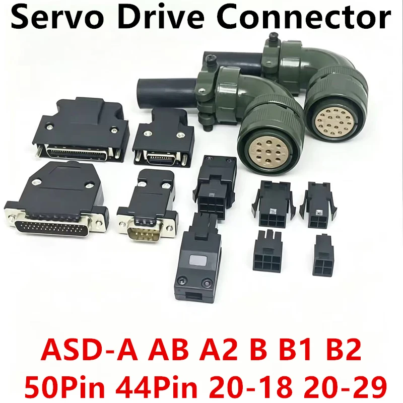 Delta ASD-A AB A2 B B1 B2 Servo Drive CN1 Encoder CN2 Plug Motor Connector 50Pin 44Pin 20Pin 20-18 20-29