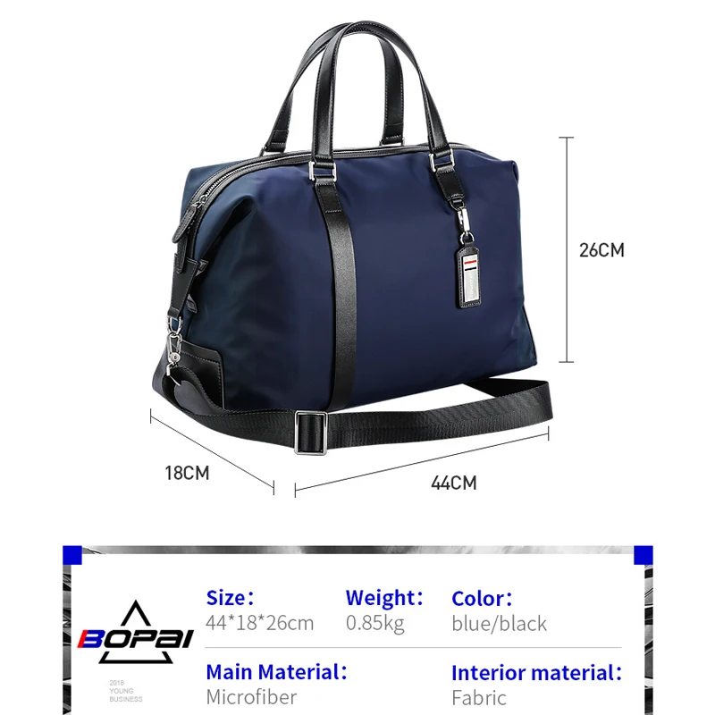 Imagem -06 - Bopai Moda Bolsa de Viagem para Homens Portátil de Curta Distância Bolsa de Negócios de Grande Capacidade Bolsa de Bagagem Ombro Bolsa de Fitness Impermeável