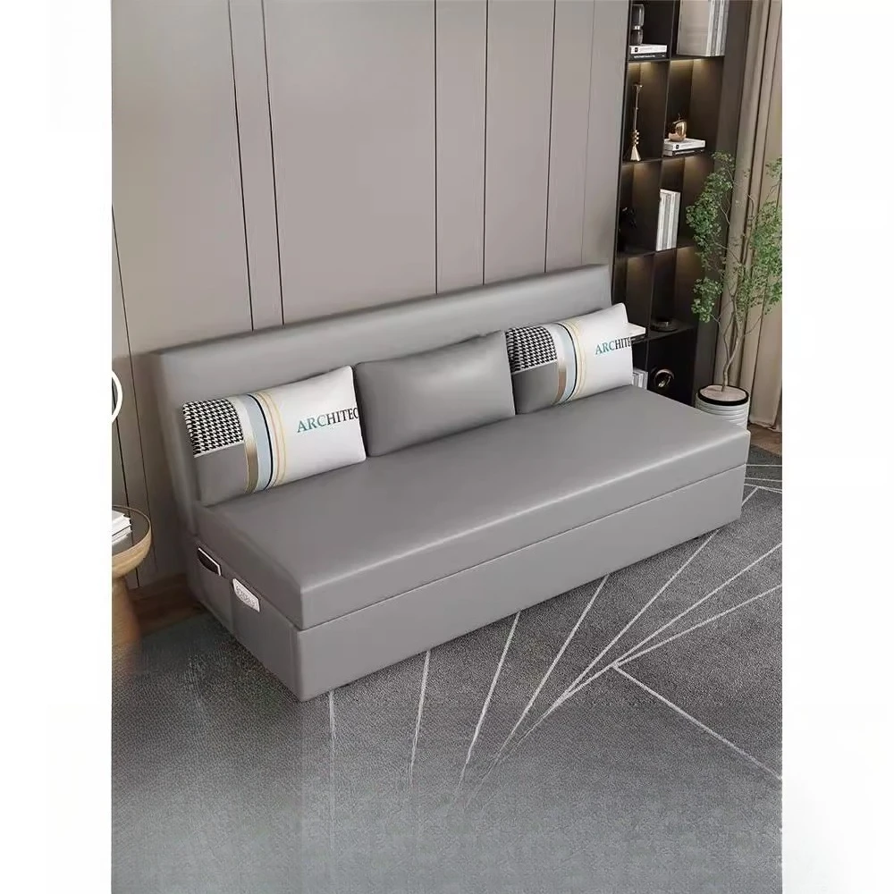 

Folding technology cloth multi-functional living room sitting and lying integrated space small apartment sofa bed