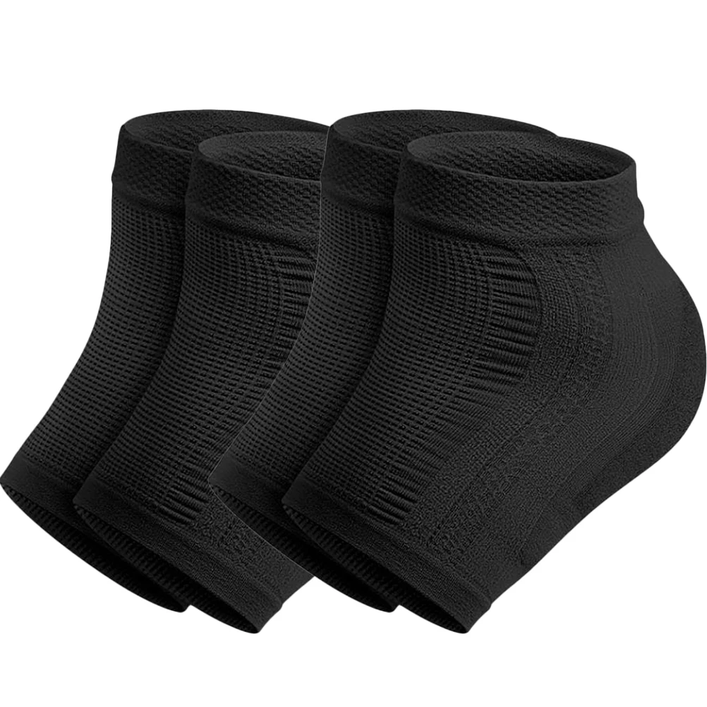 

2pcs Heel Sock Foot Compression Ankle Socks Women Elastic Sleeve Compact Heel Protectors Anti Crack Moisturizing
