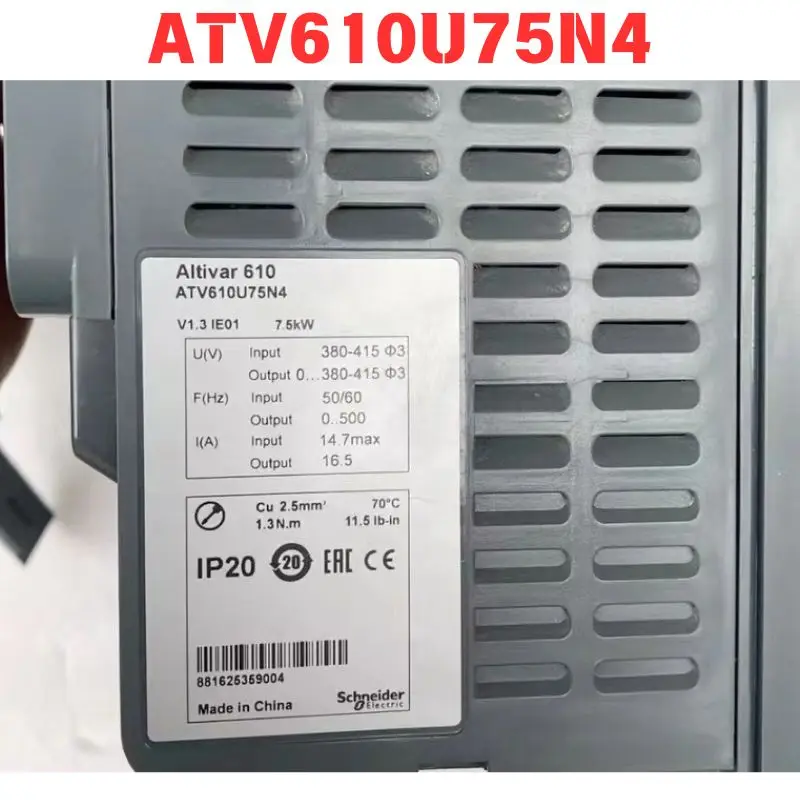 

Used ATV610U75N4 Frequency converter Functional test OK Fast Shipping
