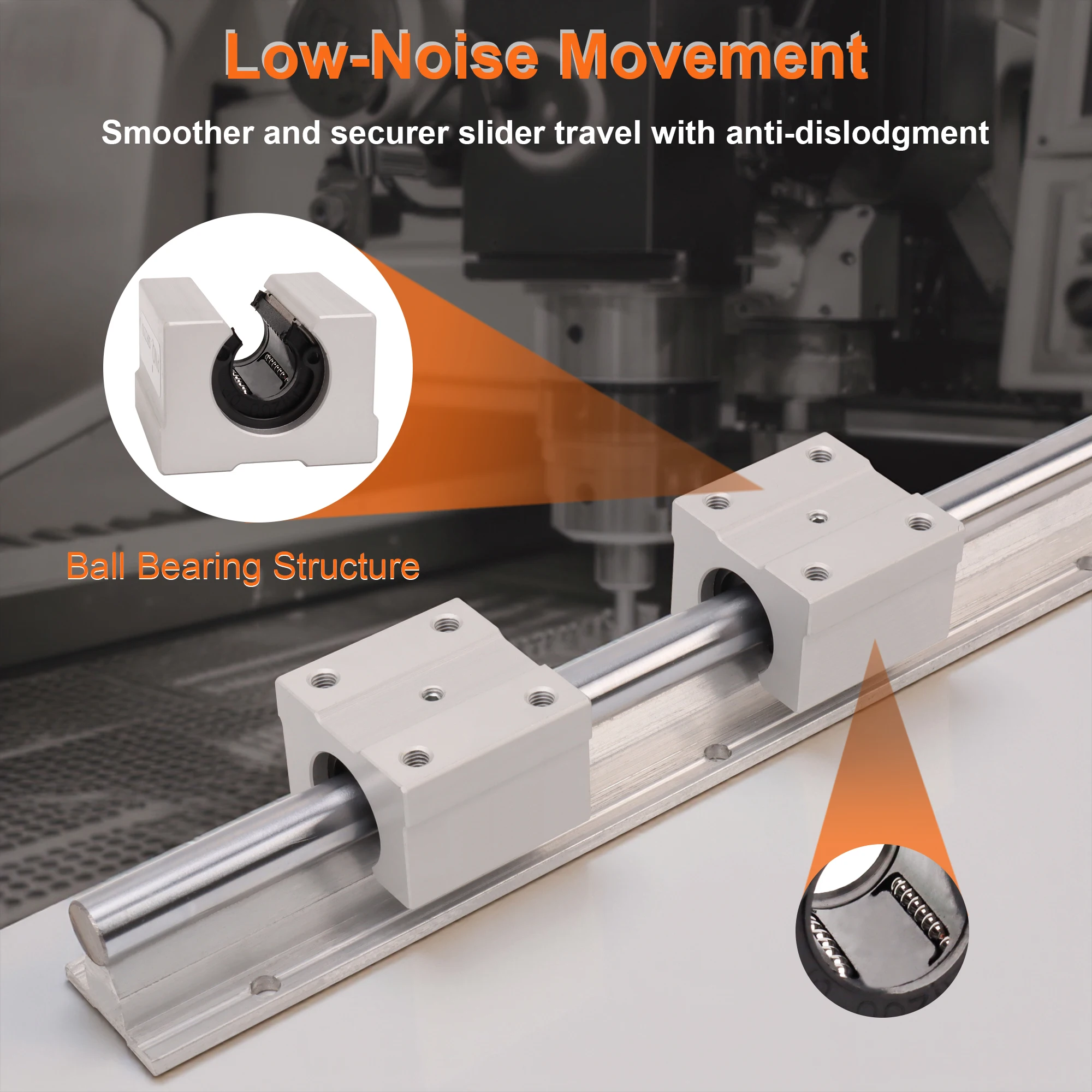كتل دليل خطي لـ SBR16 ،  ,        ,                                                                                 4 ، spr16uu ، مجموعتان #3