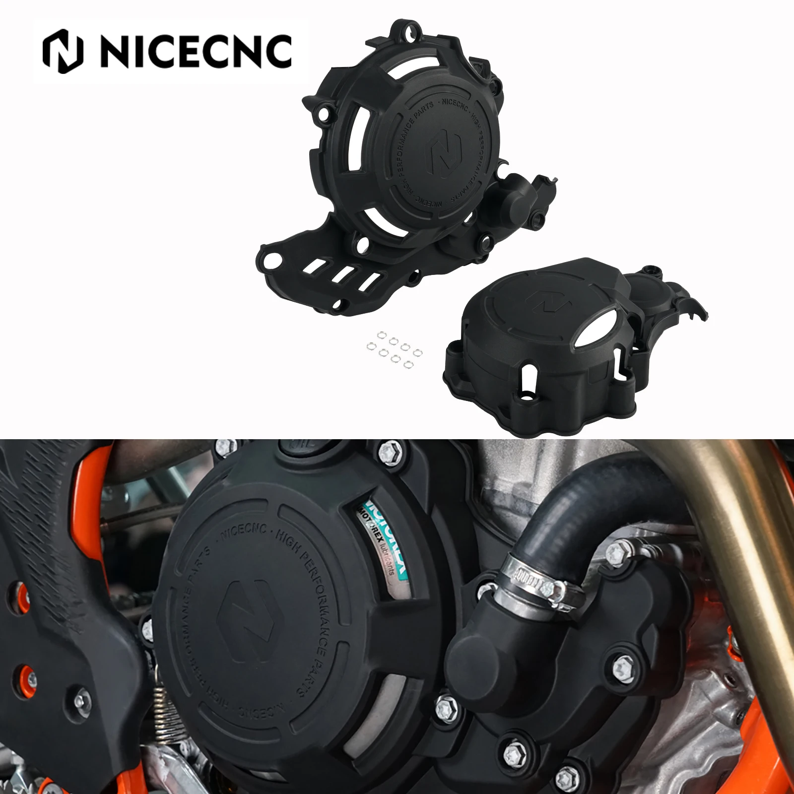 

Ignition Clutch Cover Protector Guard Kit For KTM EXC-F 250 350 2017-2023 XCF-W 350 20-22 FREERIDE 4T Freeride 250 F 2019-2020