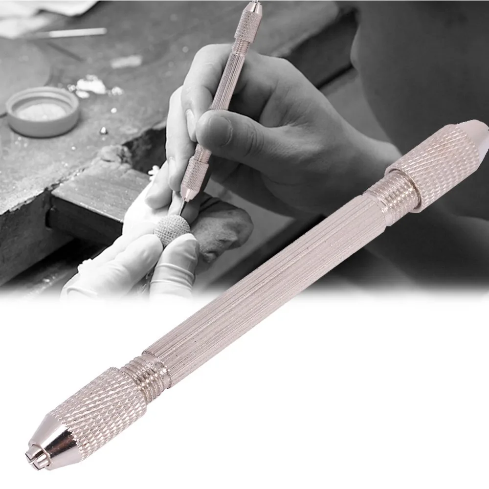 

Professional Metal Construction Pin Vise Chuck Double End Design Hand Drill Bit Double End Drill Jewelry Making