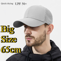 Big Size Quick Drying Baseball Caps Men's Outdoors Sport Dad Hat Summer Oversize Light Mesh Breathable Snapback Trucker Cap 65cm
