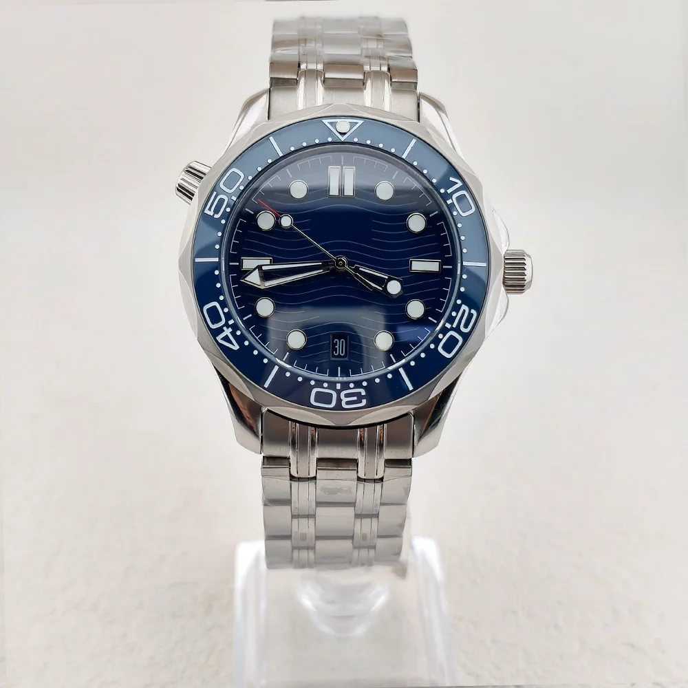 

Часы NH35, мужские часы, автоматические механические часы без логотипа, 42 мм, нержавеющая сталь, сапфировое стекло, водонепроницаемые часы, подходят для механизма NH35