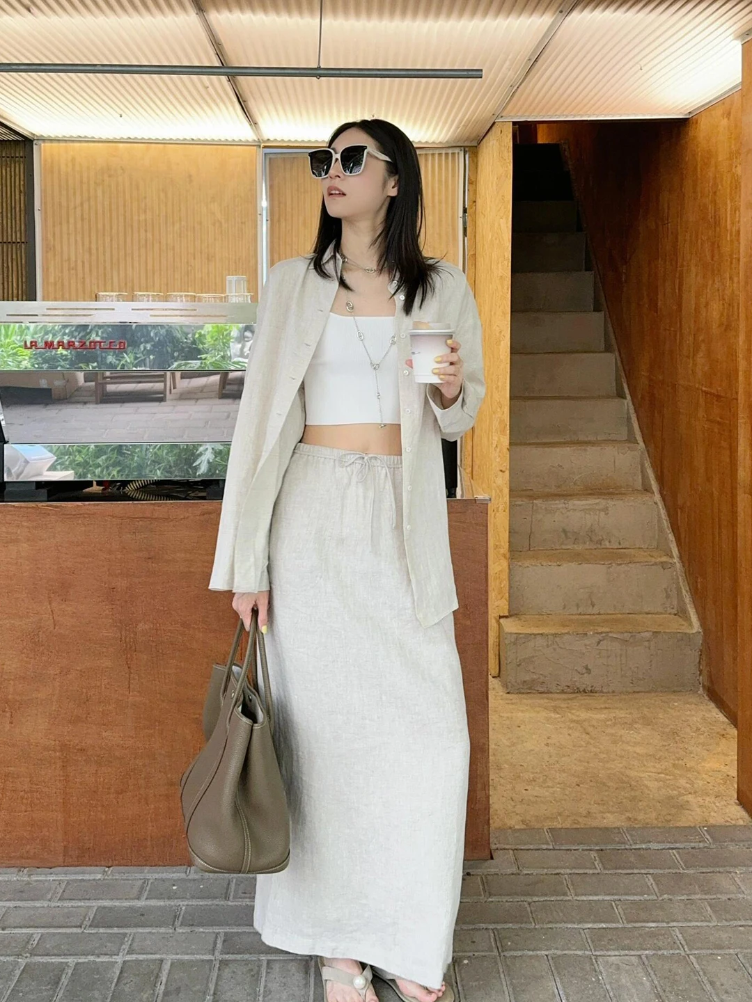 

Slimming Shirt And Skirt Set Women's Spring Summer Fashion Casual Wear High Waist Midi Skirt Long Sleeve Collar Loose Fit