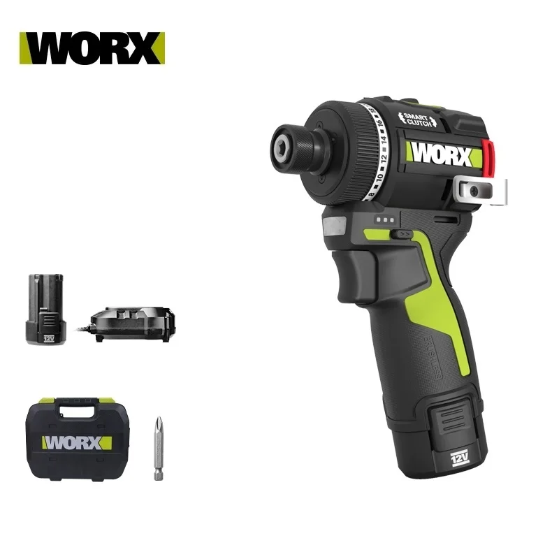 WORX WU139 Brushless Screwdriver Lightweight Cordless Dril 50N.m 1/4inch ElectricDrill 12V Battery Mini Drill for Tight Spaces
