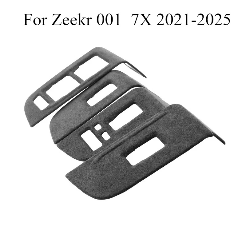 

For Zeekr 001 7X 2021-2025 Door Window Lifting Switch Panel Frame Trim Sticker Made of Suede Car Interior Tuning Accessories