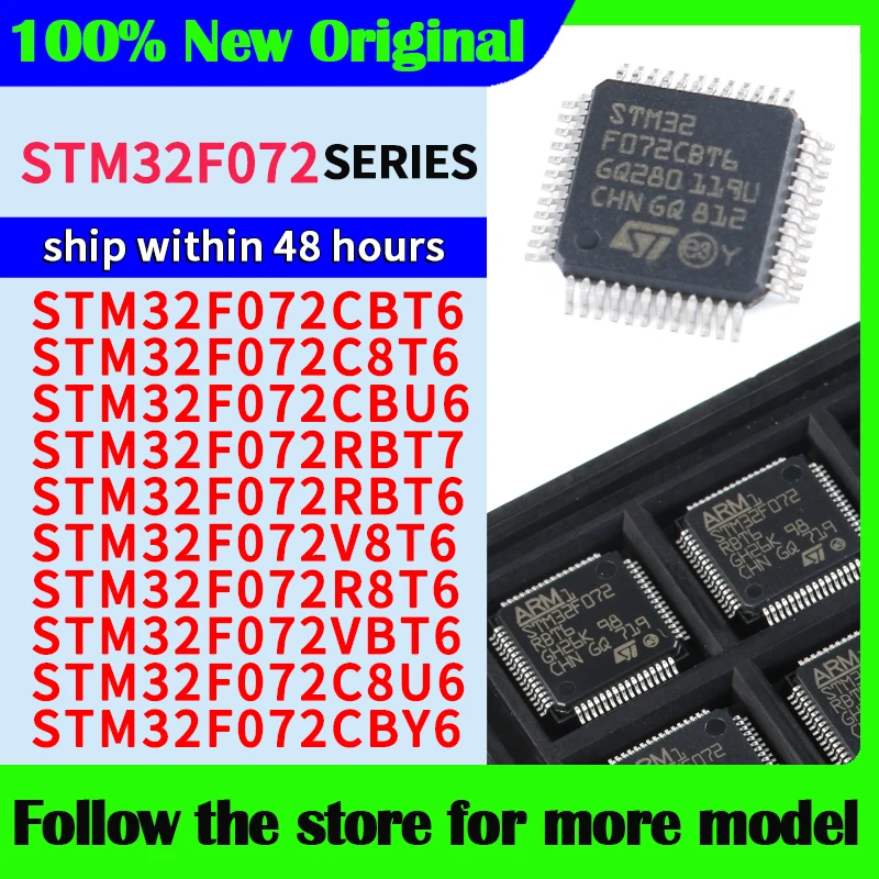 

STM32F072CBT6 STM32F072C8T6 STM32F072CBU6 STM32F072RBT7 STM32F072RBT6 STM32F072V8T6 STM32F072R8T6 STM32F072VBT6 STM32F072C8U6 ST