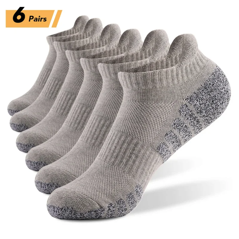 6/12Pairs Sport Ankle socks Athletic Low-cut sock Thick Knit Outdoor Fitness Breathable Quick Dry Wear-resistant Warm