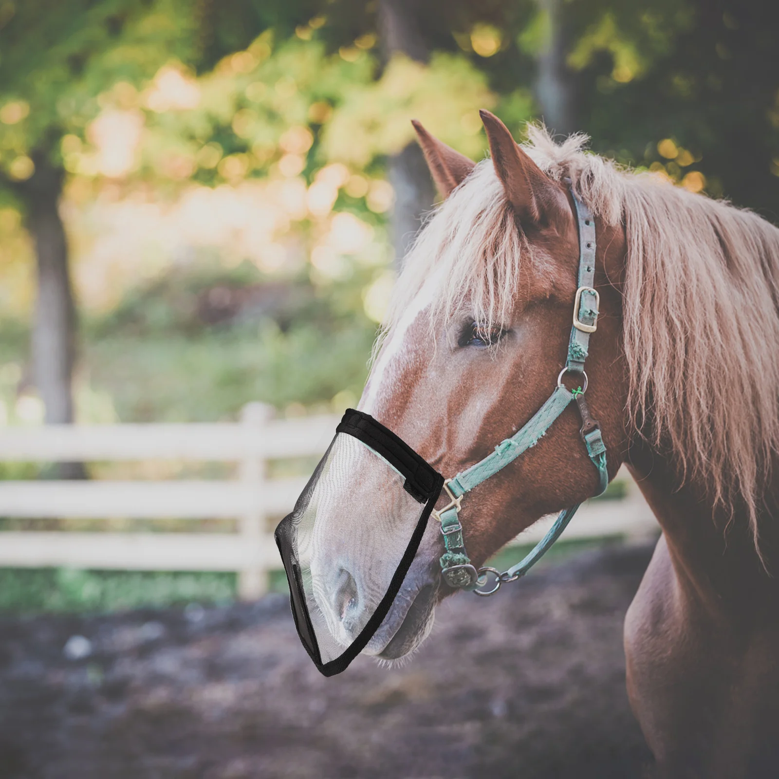 

Mesh Horse Face Mask Anti-Fly Summer Stretch Comfortable Wear Durable Protection Full Visibility Fly Horse Mask