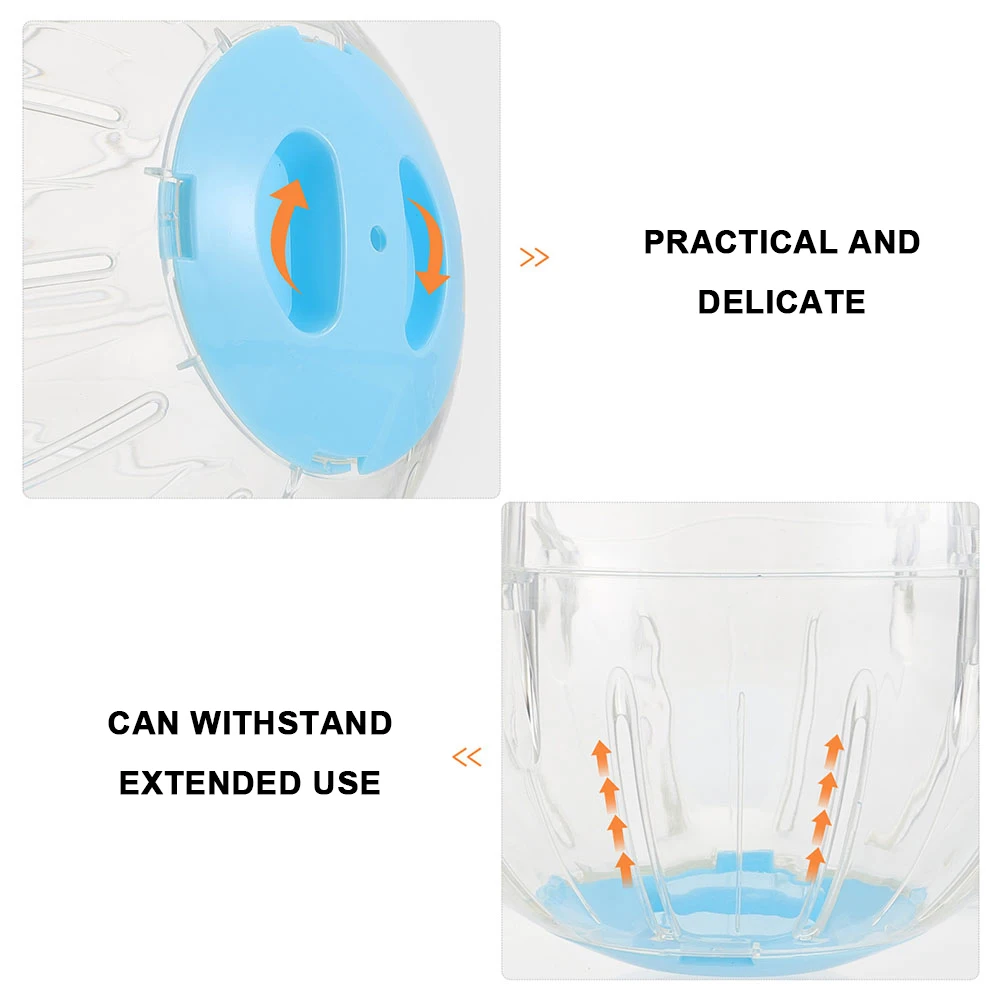 

2pcs Hamster Balls Transparent Small Pet Exercise Toys Breathing Holes Easy Install Hamsters Guinea Pigs Gerbils Running Balls