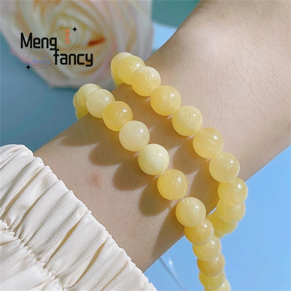 Natural Rice Topaz Beads DIY Bracelet Necklace Jewelry Accessories Simple Exquisite High-grade Fashion Fine Jewelry Holiday Gift