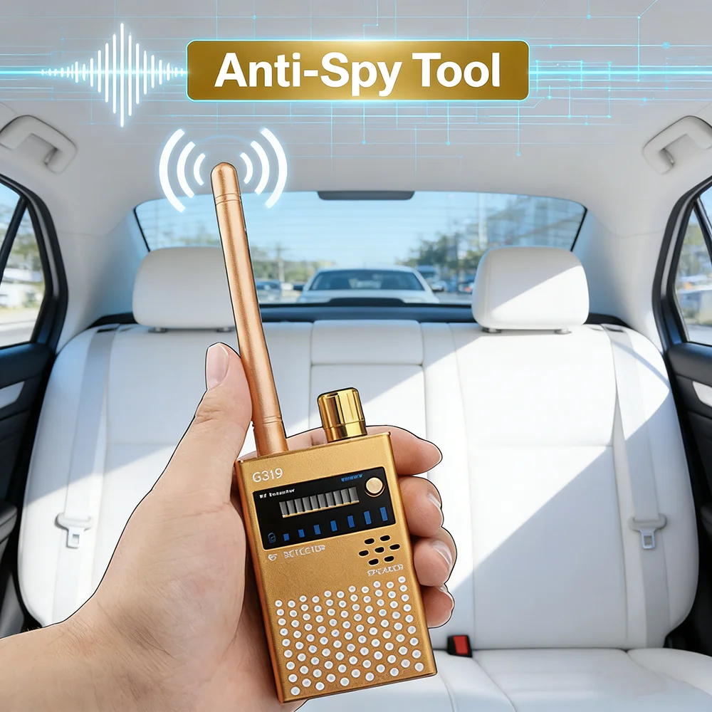 G319 Multi-function Anti-spy Hidden Camera Detects GSM Audio Bug Finder GPS RF Signal Tracker Detect Eavesdropper Security Alarm