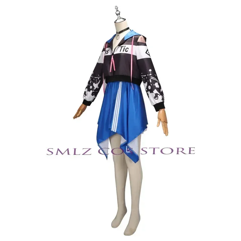 أنيمي مشروع Sekai الملونة المرحلة الفذ زي حية سيئة فرقة تأثيري فستان شعر مستعار مجموعة حفلة الهالوين الزي للنساء