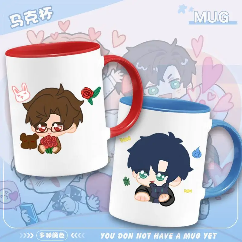 

Spot 2026 Anime Game Light and Night Cos Osborn Sariel Charlie Evan Jesse Cute Color-blocking Mug Water Cup Lid Straw Present