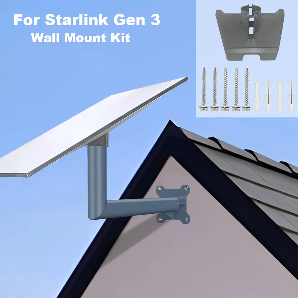 

For Starlink Gen 3 Wall Mount Kit Roof Pole Mount for Starlink V3 Standard Dish Long Wall Pipe Adapter Installation Bracket
