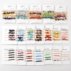 Hot Selling 5Pcs Colorful Stone Hairpins Set Natural Quartzs Amethysts Aagates Gem Hair Clips Fashion Female Jewelry Accessories