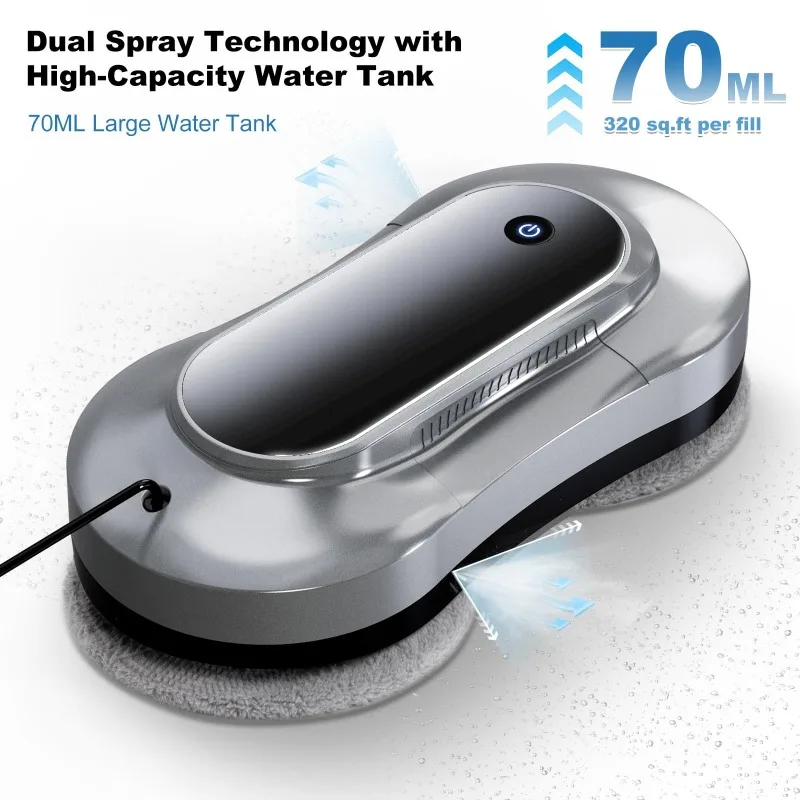 Intelligent Window Cleaning Robot | AI Navigation, Dual Wet-Dry Mode, Automatic Window Cleaning, Electric Household Robot