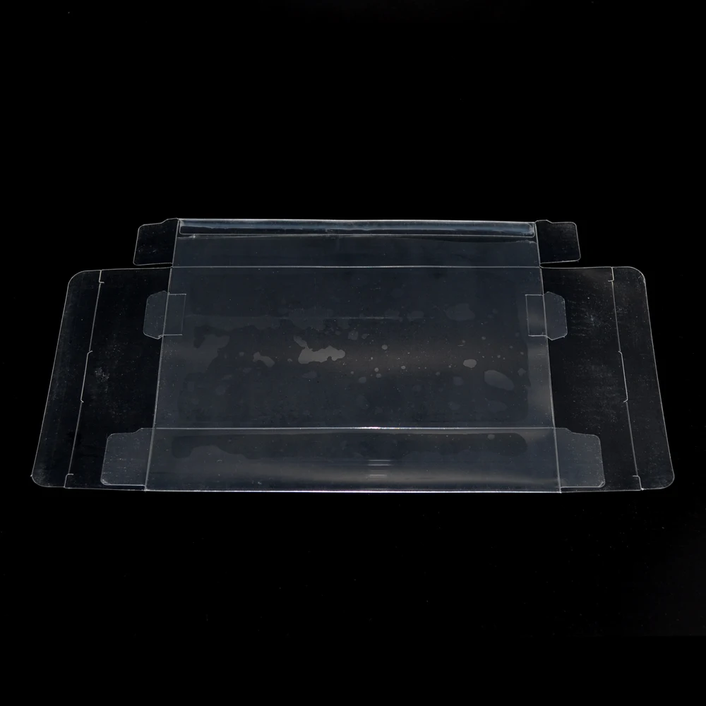 Clear transparent for SNES For N64 Game box Protector Case CIB games plastic PET Protector for  game boxes