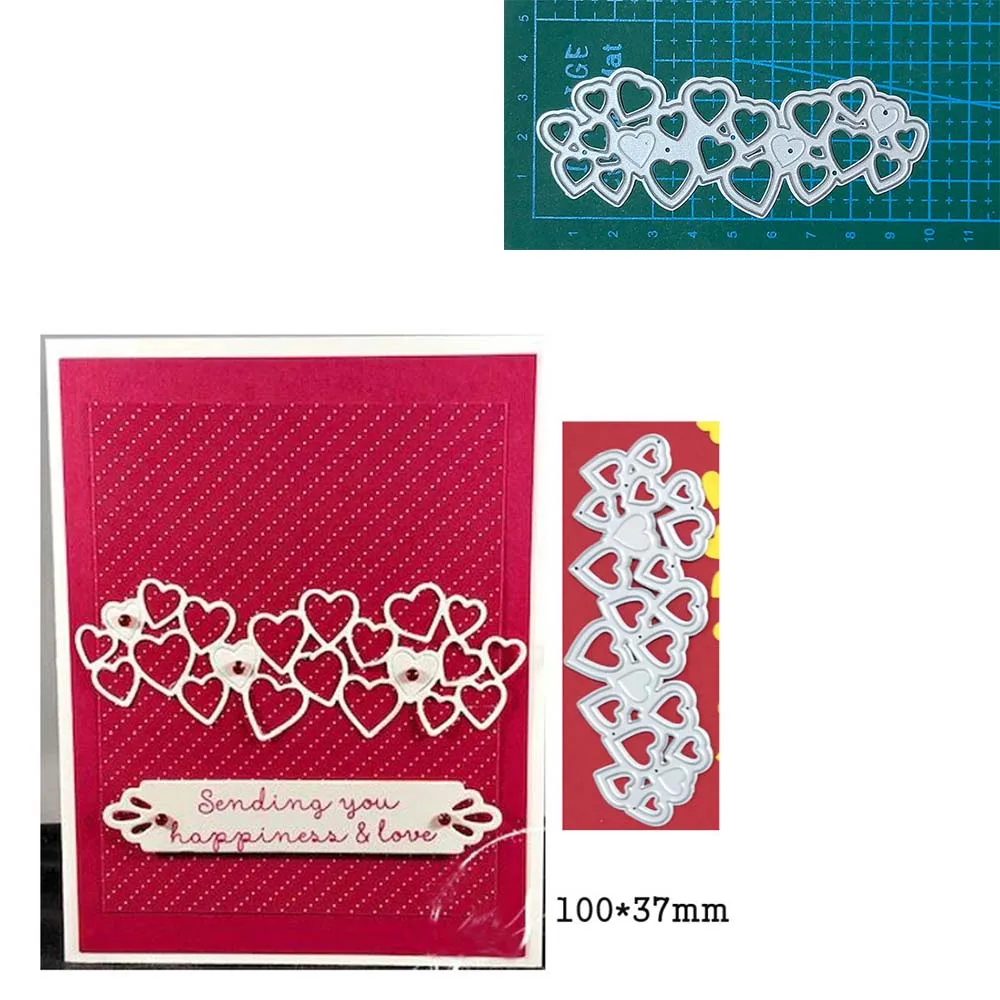 Cuore metallo taglio muore Scrapbooking decorazione carta mestiere coltello stampo lama punzone modello goffratura stencil