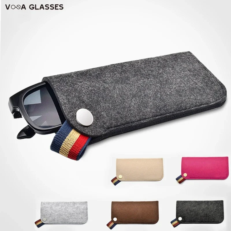 New Felt Sunglasses Case Colorful Candy Eyeglasses Box Soft Glasses Bag Eyewear Accessoires Футляр Для Очков