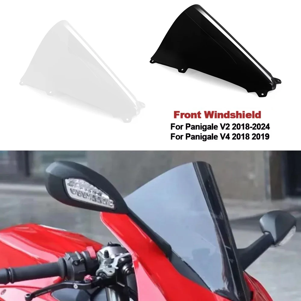 

New Motorcycle Front Windshield Windscreen Wind Fairing deflectors For Ducati Panigale V2 2018-2024 Panigale V4 2018 2019