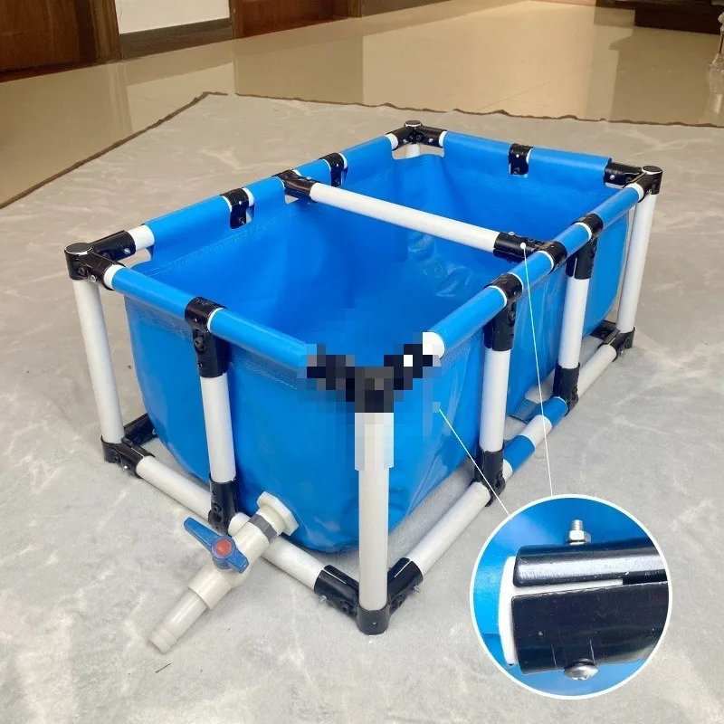 Temporary breeding water tank canvas fish pond thickened with bracket, turtle, koi fish pond tarp household balcony building