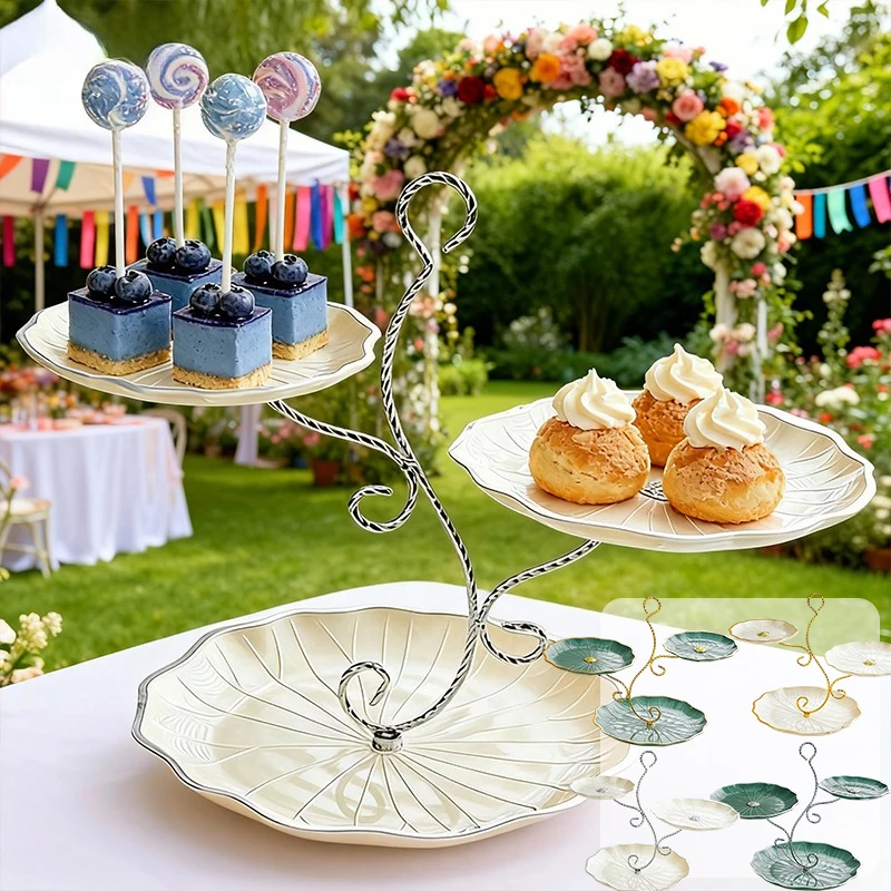 

Многослойный поднос для фруктов, семейная гостиная, поднос для закусок, торта, свадебный десерт, съемная и моющаяся пластиковая стойка для фруктов