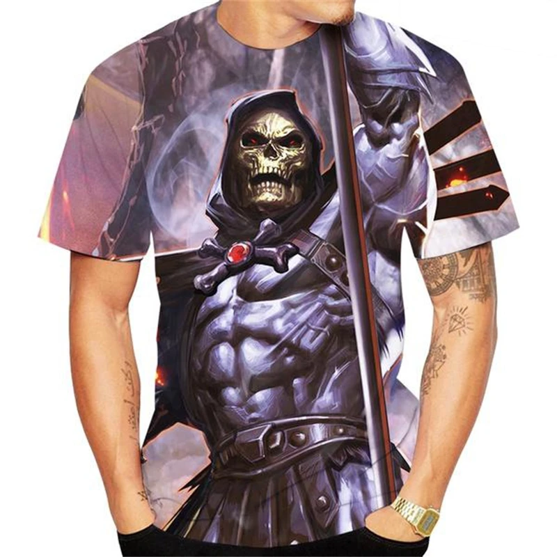 Men T-shirt 3d He Man Masters Of The Universe Print Tshirt Men Women Fashion T-shirts Anime T Shirt Hip Hop Top Tees Graphic