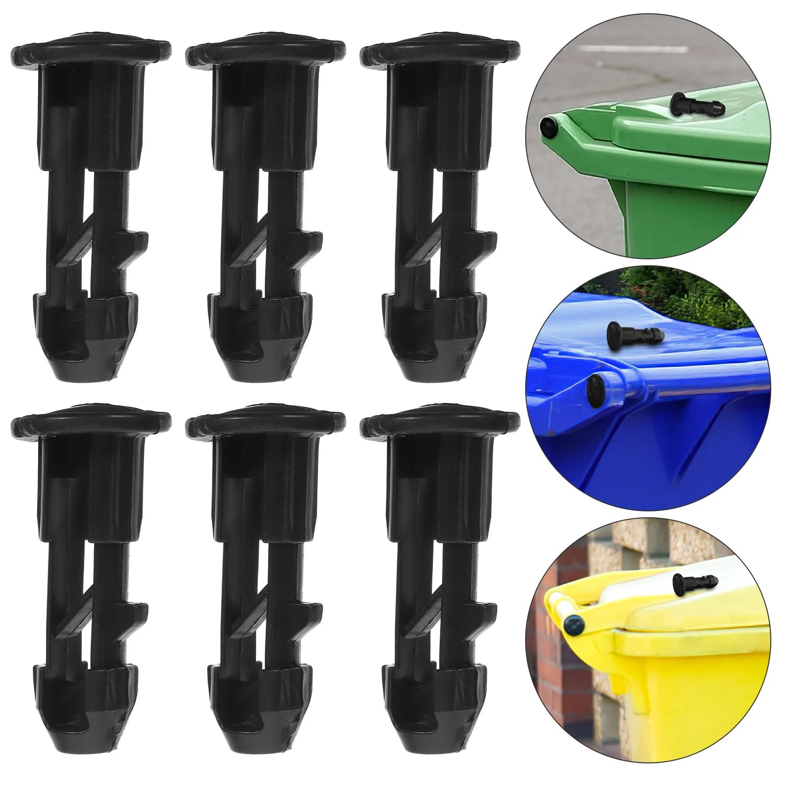 10 Pcs Trash Can Lid Wheel Latch Lock Replacement Dust Bin Buckles Abs Dustbin Hinge Pin Plug