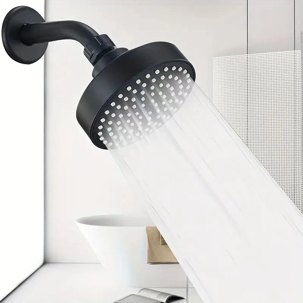 Adjustable Rainfall Shower Head 4 Inch Thickened High Pressure With Rubber Jets Shower Head Sprayer Bathroom Fixture Faucet