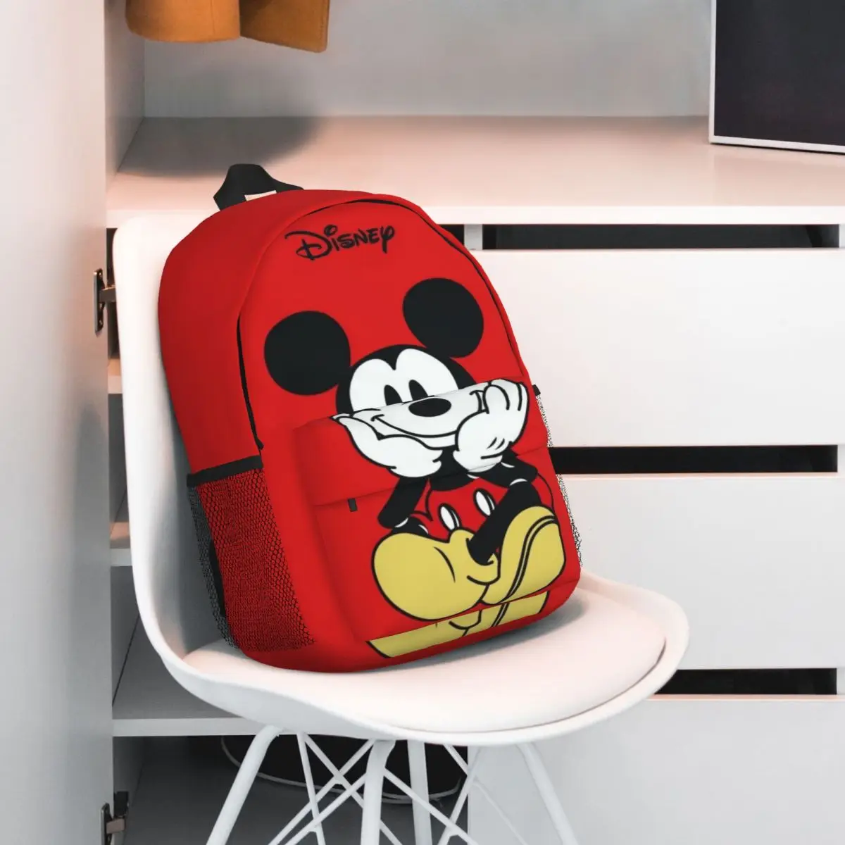 Mochila Leve Pato Donald, Bolsa Versátil e Elegante, Viagem Escolar e Uso Diário, 15"