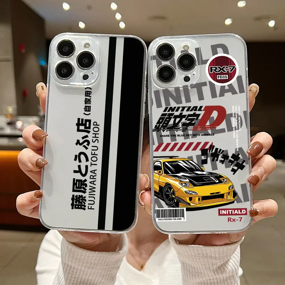 เคสโทรศัพท์ AE86ลายอะนิเมะสำหรับ iPhone 15 14 13 12 11 Mini Pro MAX x XR xsmax 6S 6 7 8 PLUS เคสใส SE20